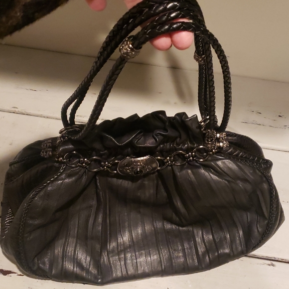 Larisa Barrera authentic black lambskin shoulder bag purse. - Picture 6 of 8